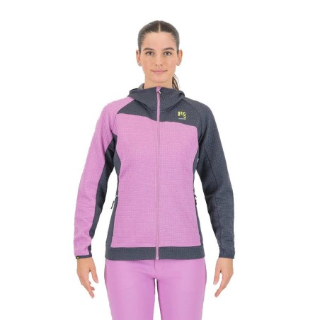 Varm trøye Karpos Averau W Full-Zip Hoodie lilla/ombre blå